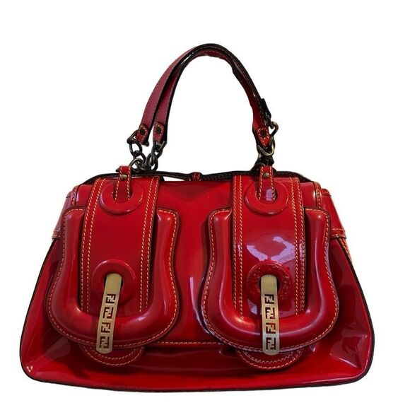 Fendi red patent leather tote - Picture 5 of 14